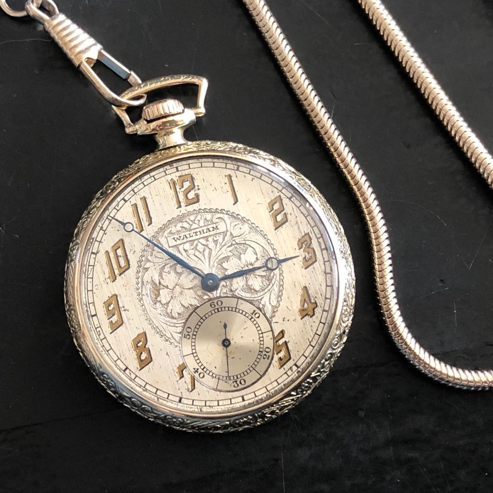 c.1925 Waltham 17 Jewel Antique Pocket Watch